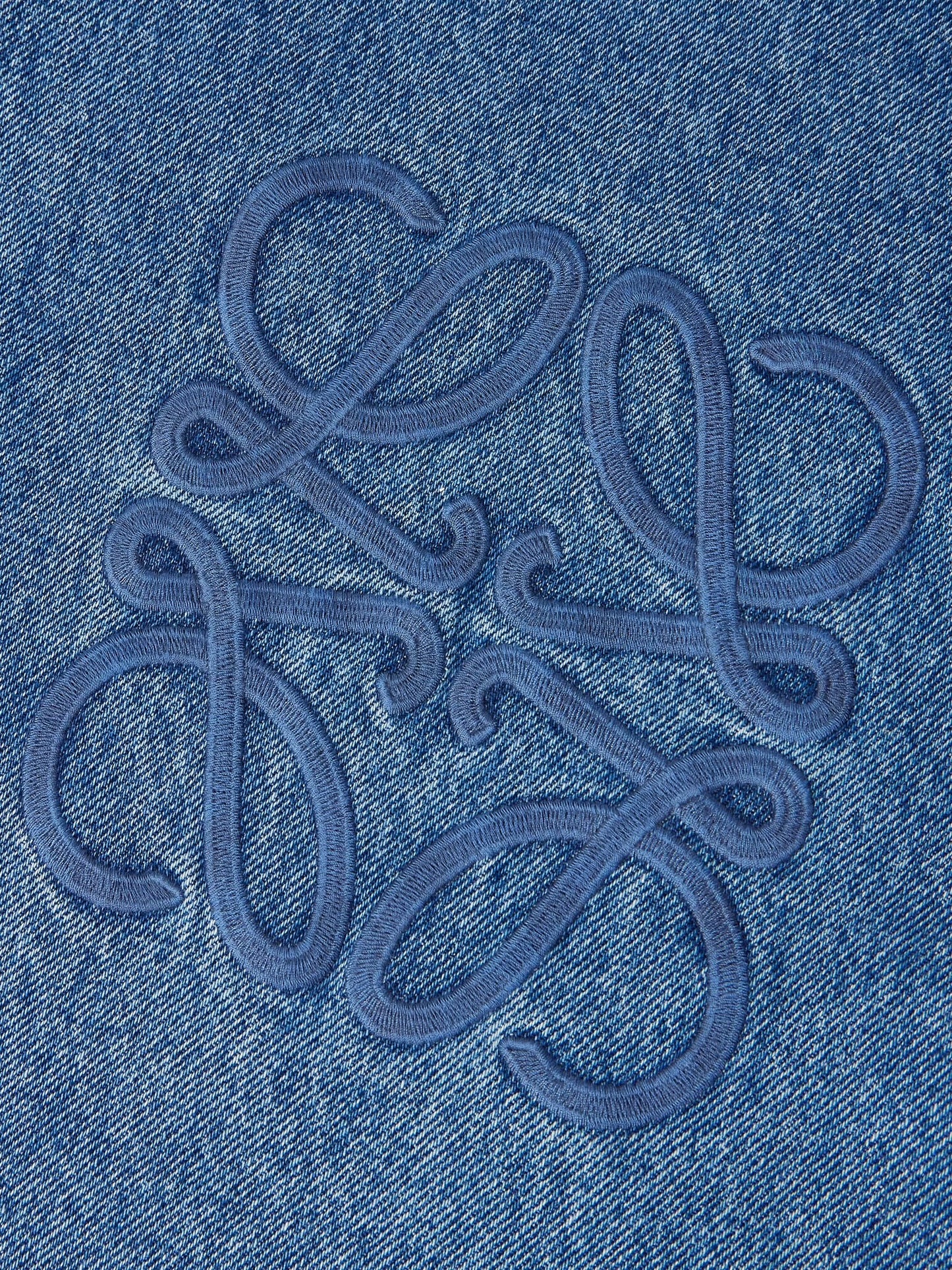 Loewe Anagram Wide-Leg Logo-Embroidered Jeans