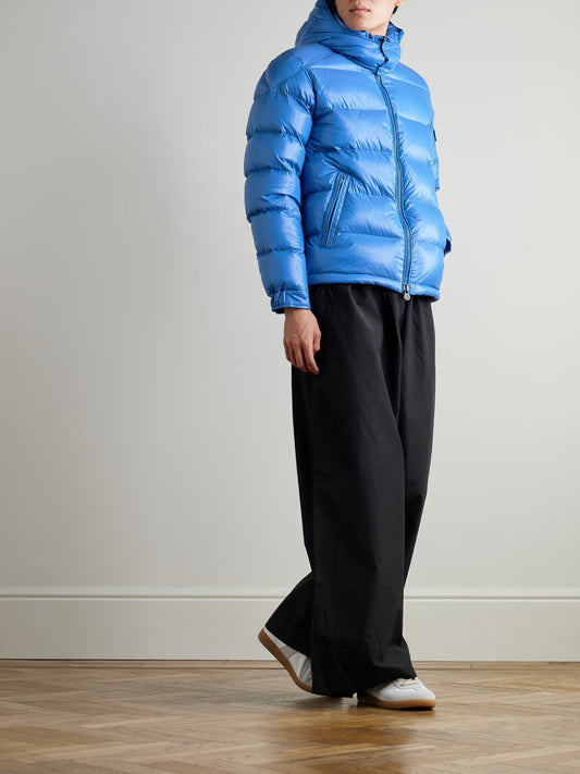 MONCLER
Maya Logo-Appliquéd Quilted Shell Hooded Down Jacket