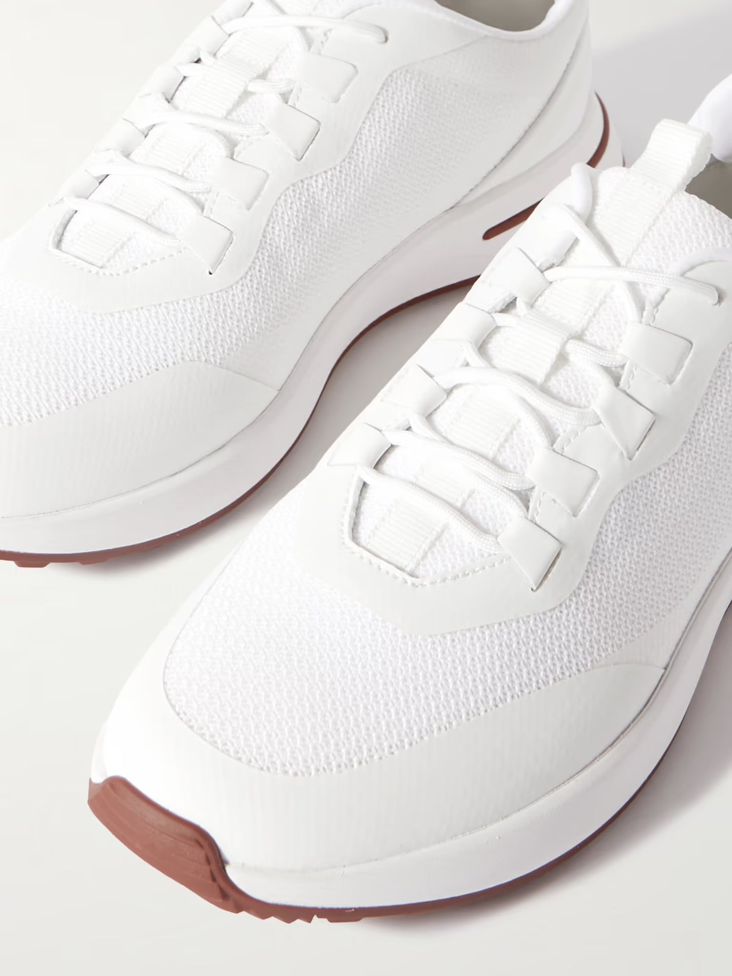 LORO PIANA
Weekend Walk Leather-Trimmed Mesh Sneakers