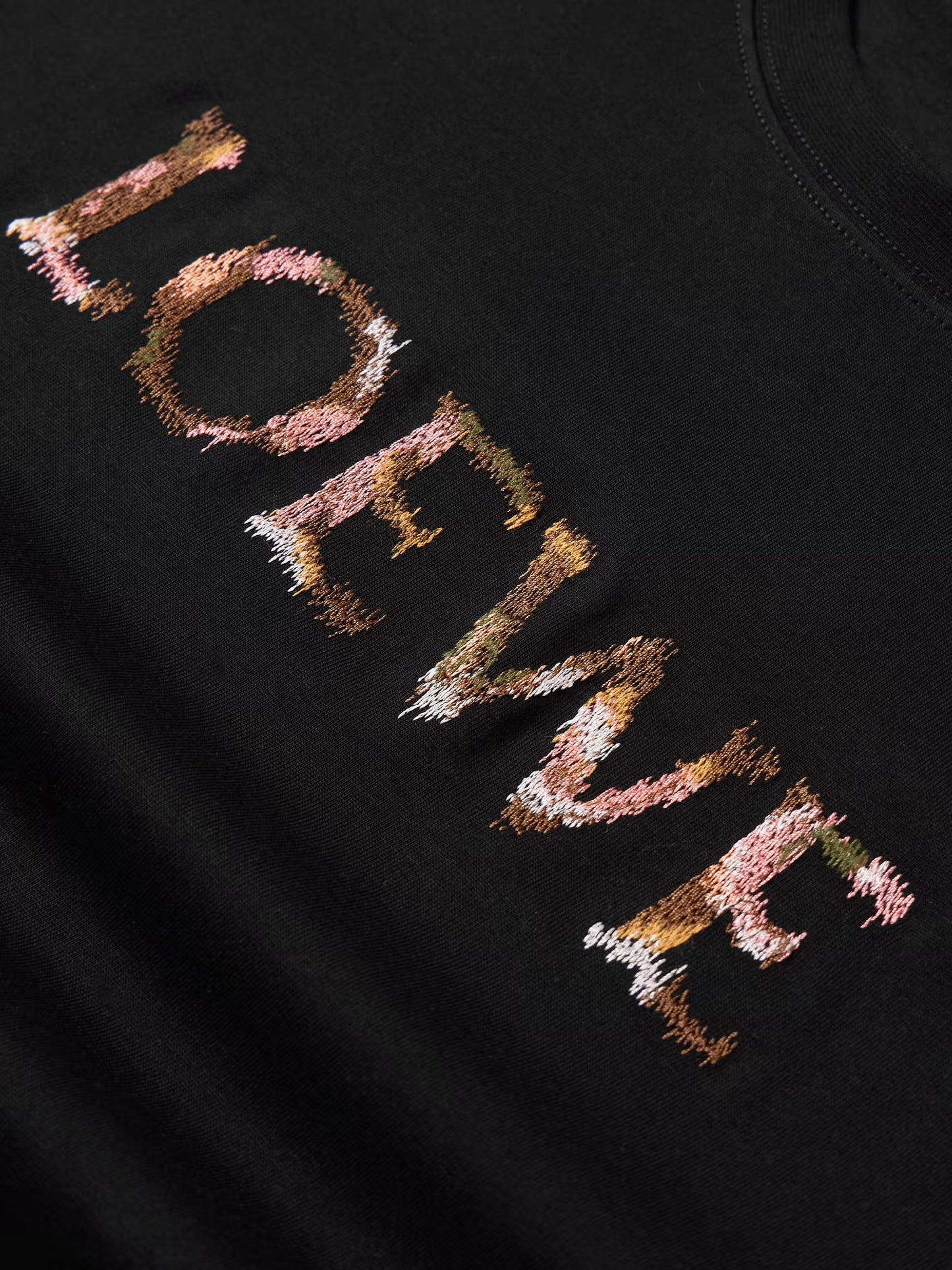 Loewe- Logo Embroidered Cotton- Jersey T-shirt