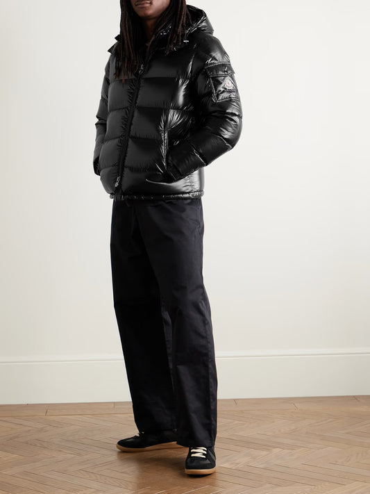 MONCLER
Maya Logo-Appliquéd Quilted Shell Hooded Down Jacket