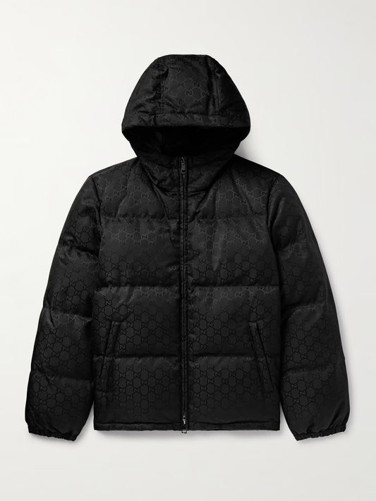 GUCCI
Quilted Logo-Jacquard Nylon Hooded Down Jacket