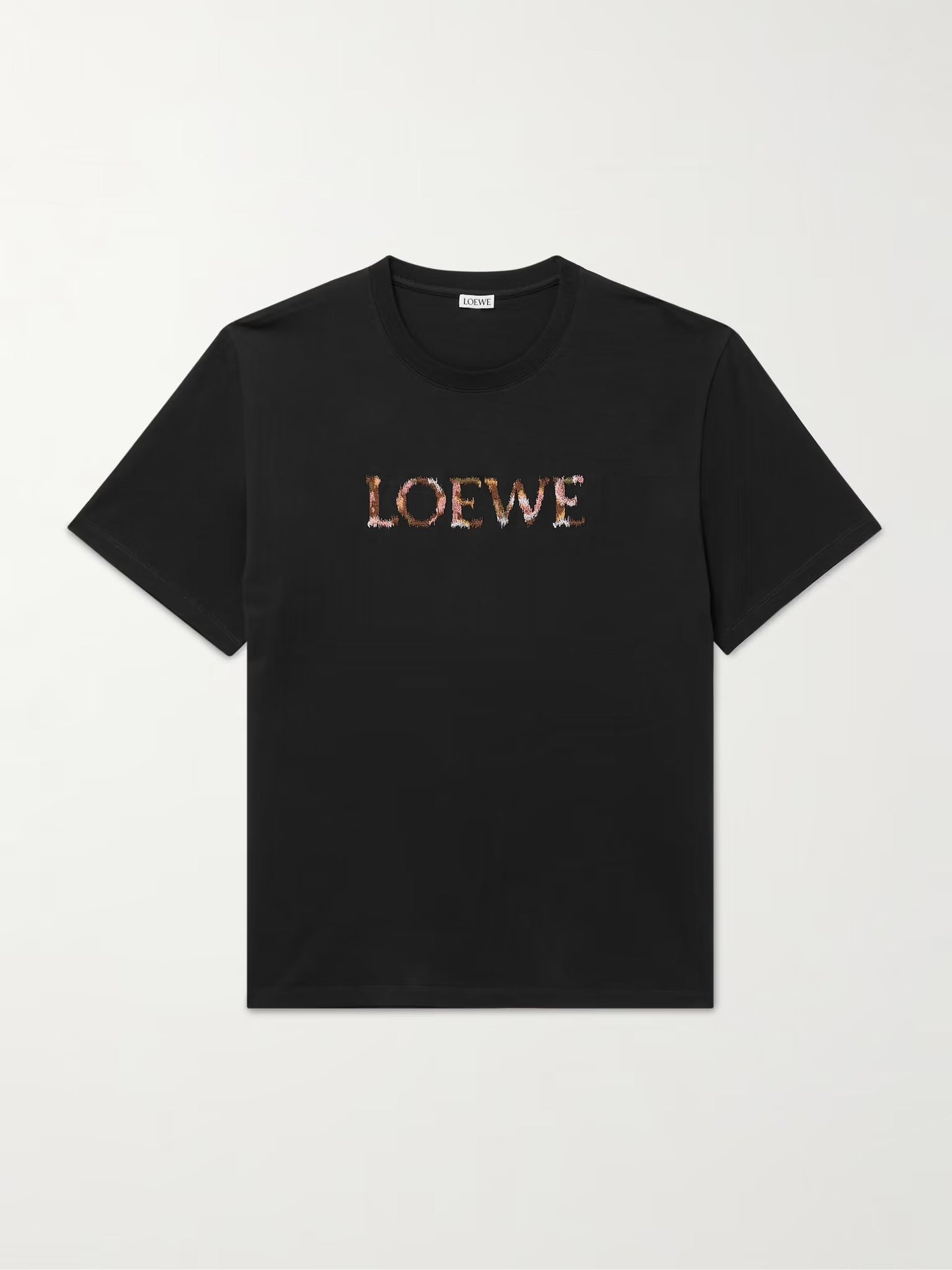 Loewe- Logo Embroidered Cotton- Jersey T-shirt