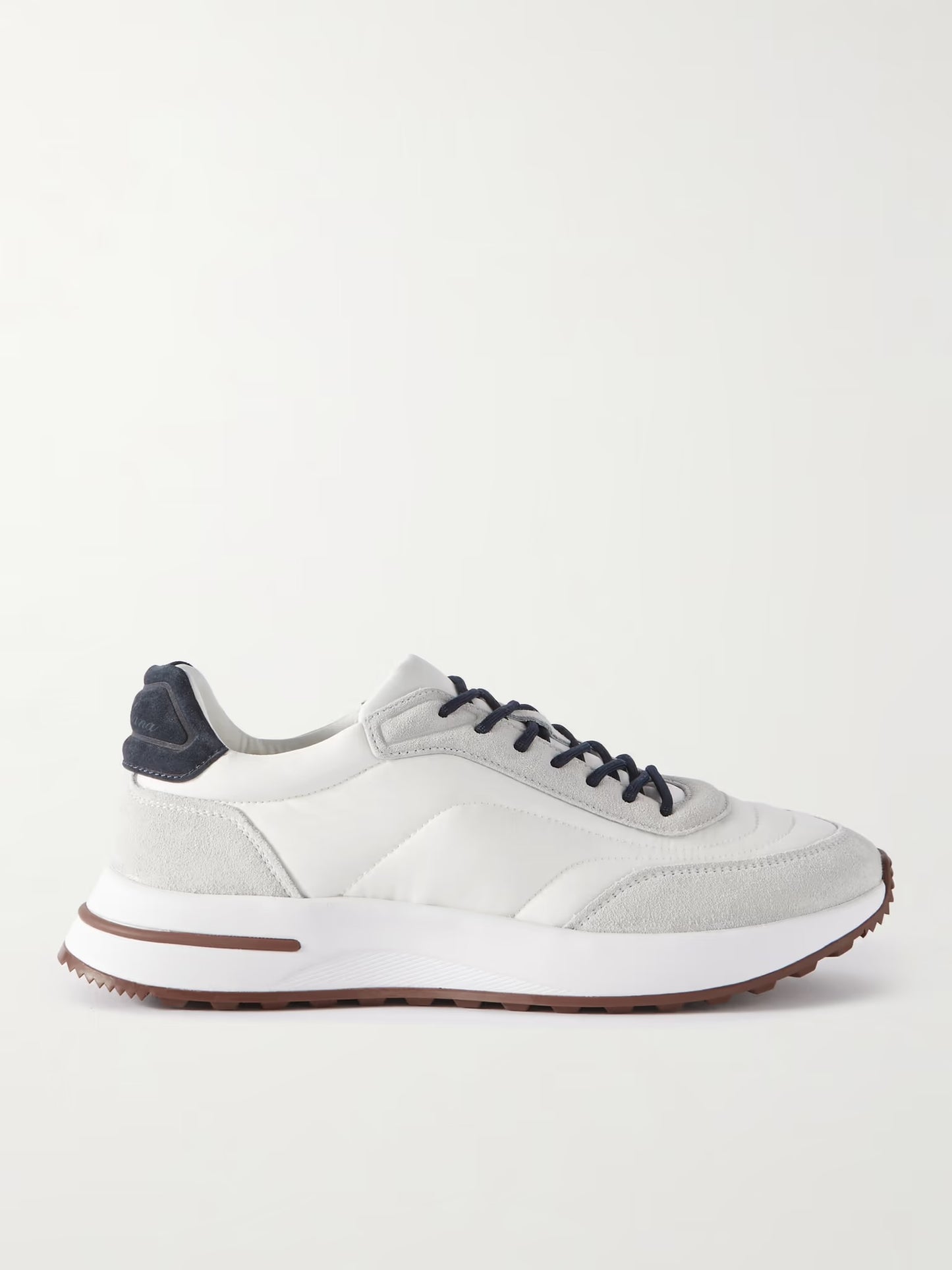 LORO PIANA
Weekend Walk Suede-Trimmed Shell Sneakers