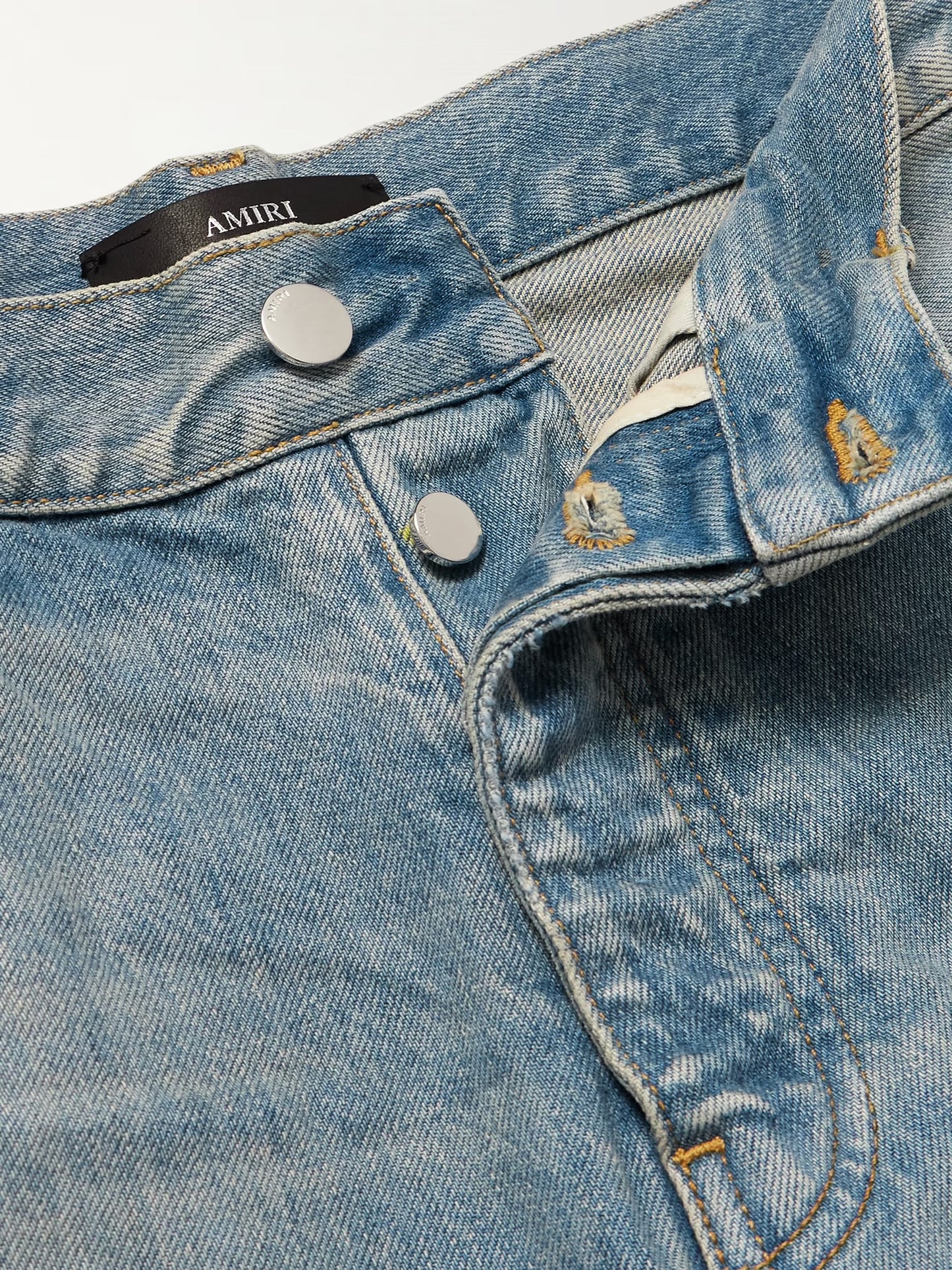 AMIRI MX1 Skinny-Fit Panelled Distressed Jeans