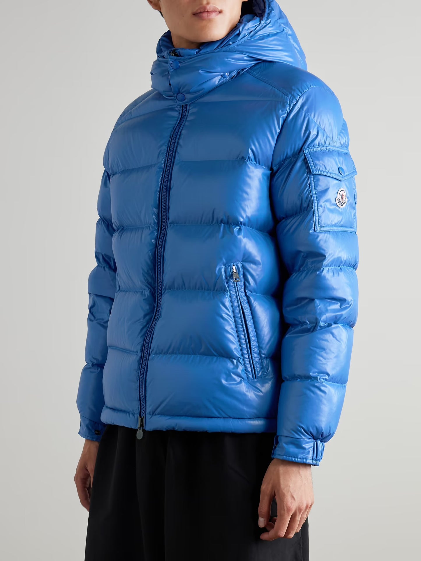 MONCLER
Maya Logo-Appliquéd Quilted Shell Hooded Down Jacket