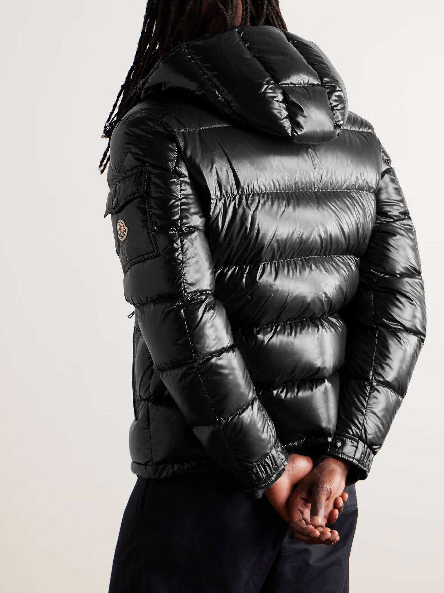 MONCLER
Maya Logo-Appliquéd Quilted Shell Hooded Down Jacket