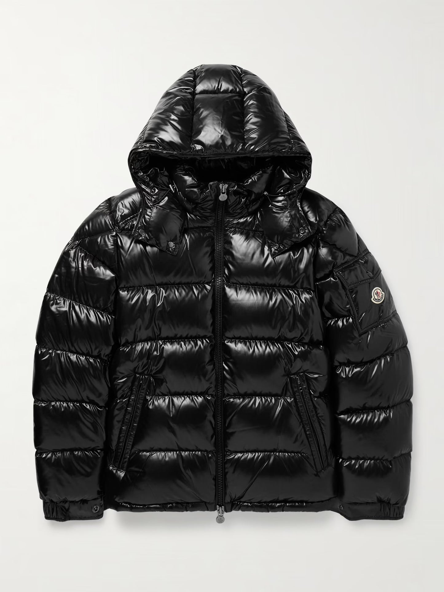MONCLER
Maya Logo-Appliquéd Quilted Shell Hooded Down Jacket