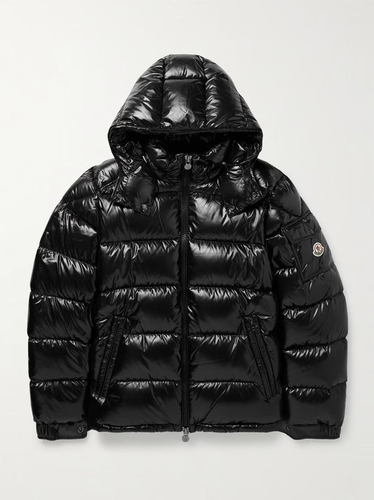 MONCLER
Maya Logo-Appliquéd Quilted Shell Hooded Down Jacket
