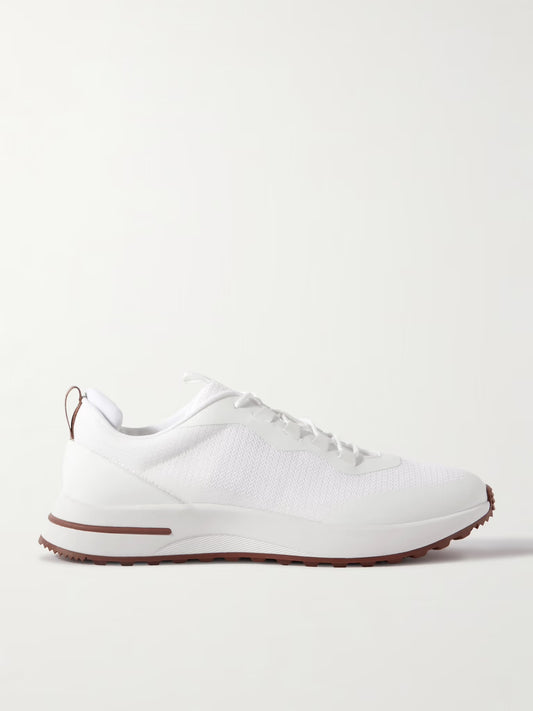 LORO PIANA
Weekend Walk Leather-Trimmed Mesh Sneakers