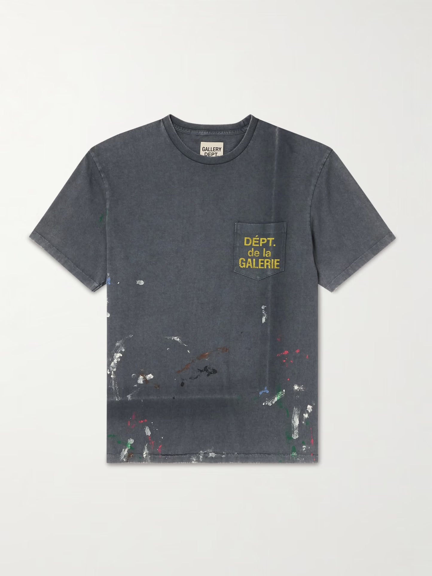 Gallery Dept. - Logo Print Paint Splattered Cotton Jersey T-shirt