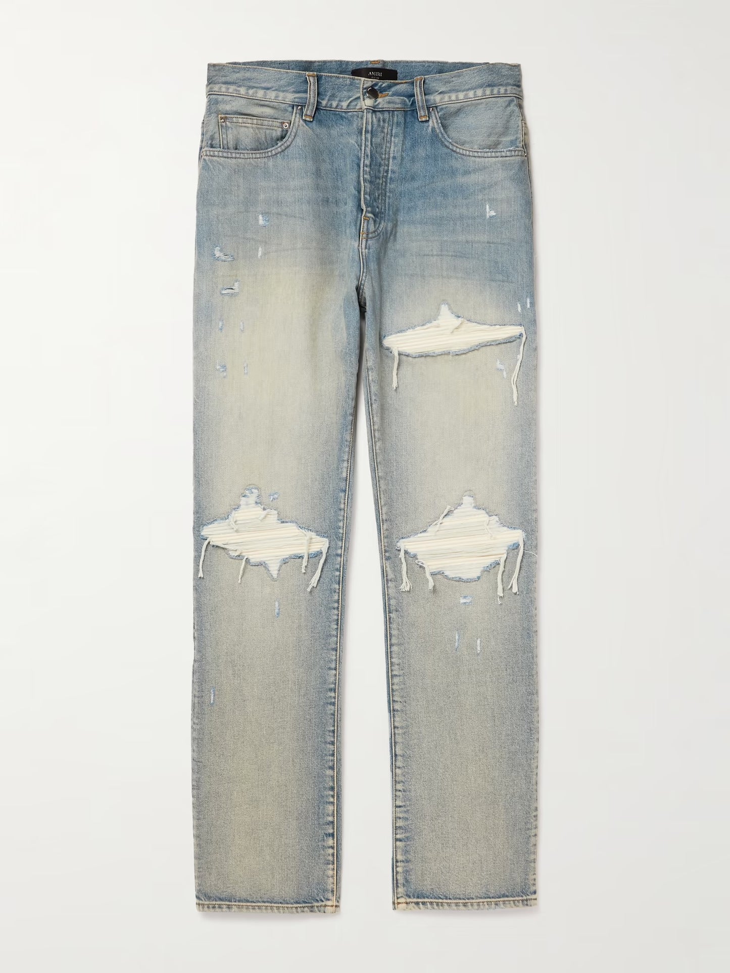 AMIRI MX1 Skinny-Fit Panelled Distressed Jeans
