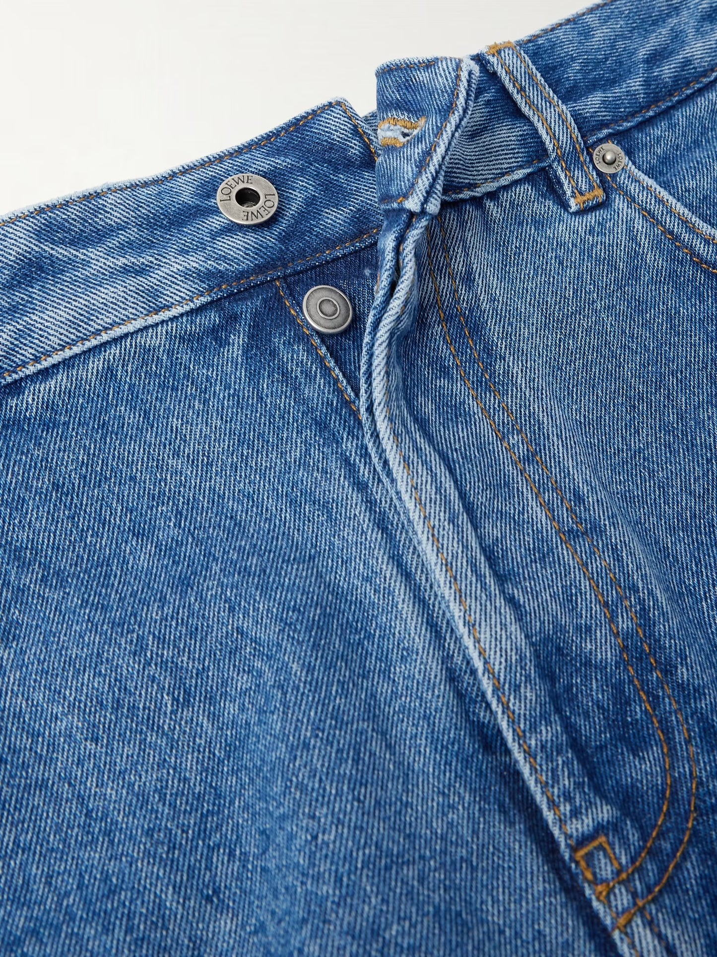 Loewe Anagram Wide-Leg Logo-Embroidered Jeans