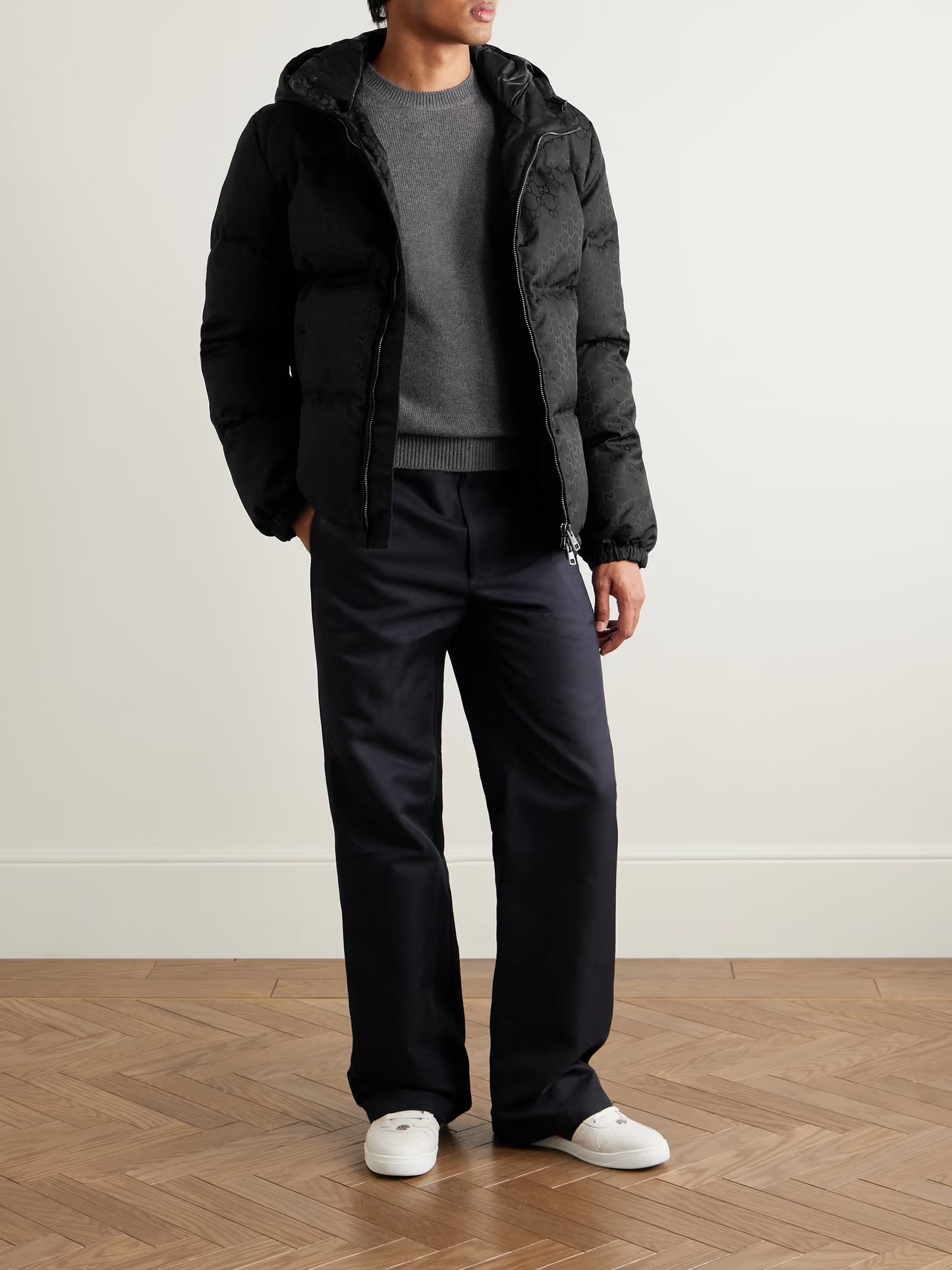 GUCCI
Quilted Logo-Jacquard Nylon Hooded Down Jacket