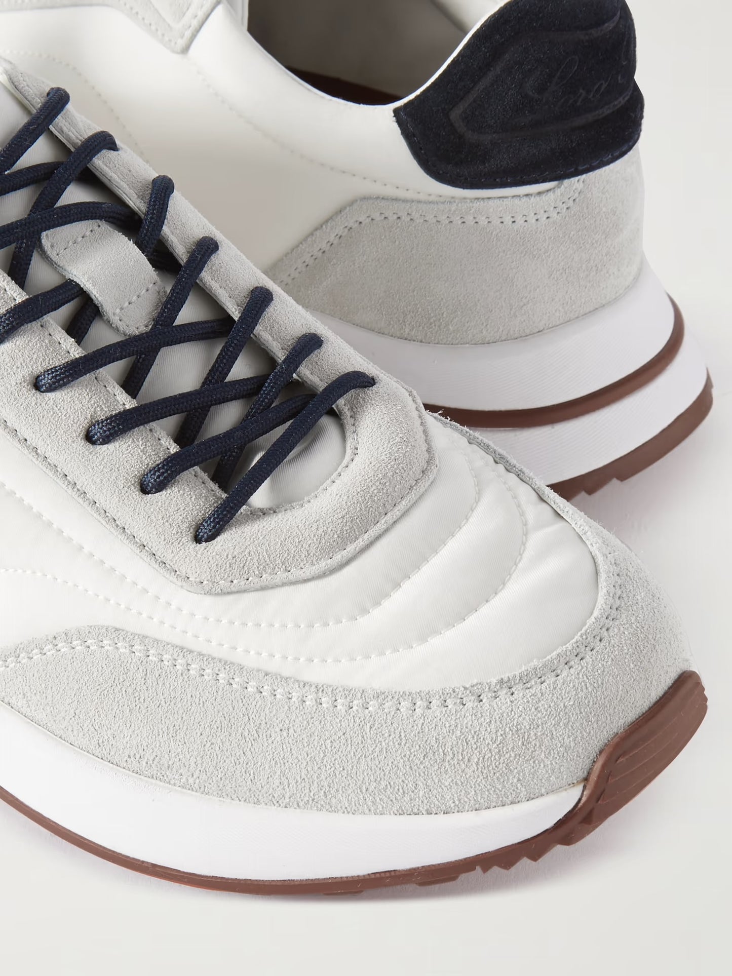 LORO PIANA
Weekend Walk Suede-Trimmed Shell Sneakers