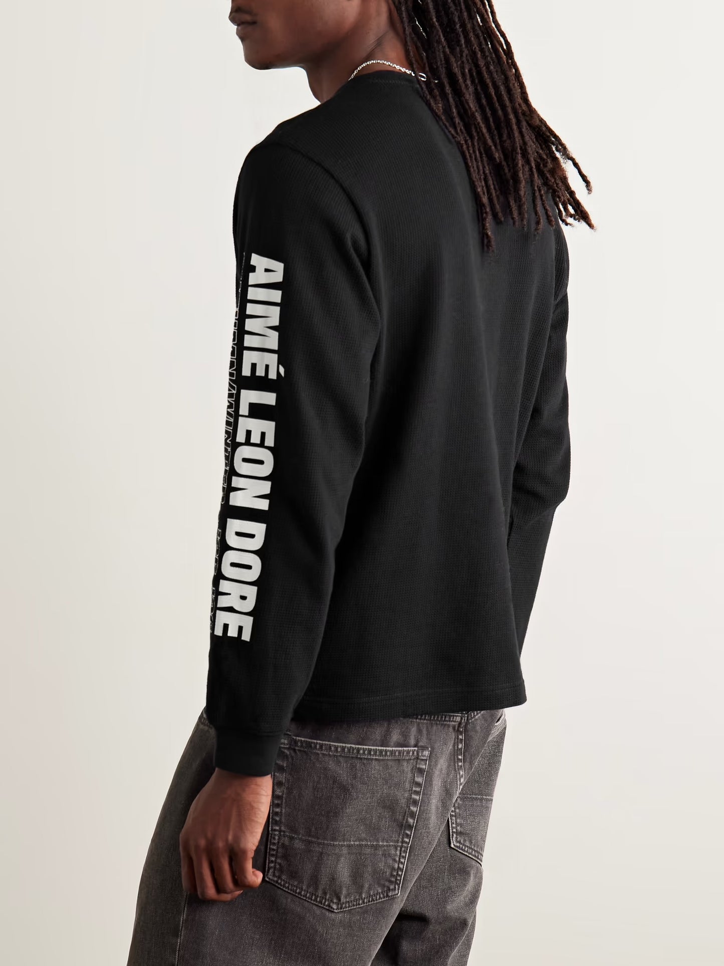 AIMÉ LEON DORE - Logo-Print Waffle-Knit Cotton T-Shirt