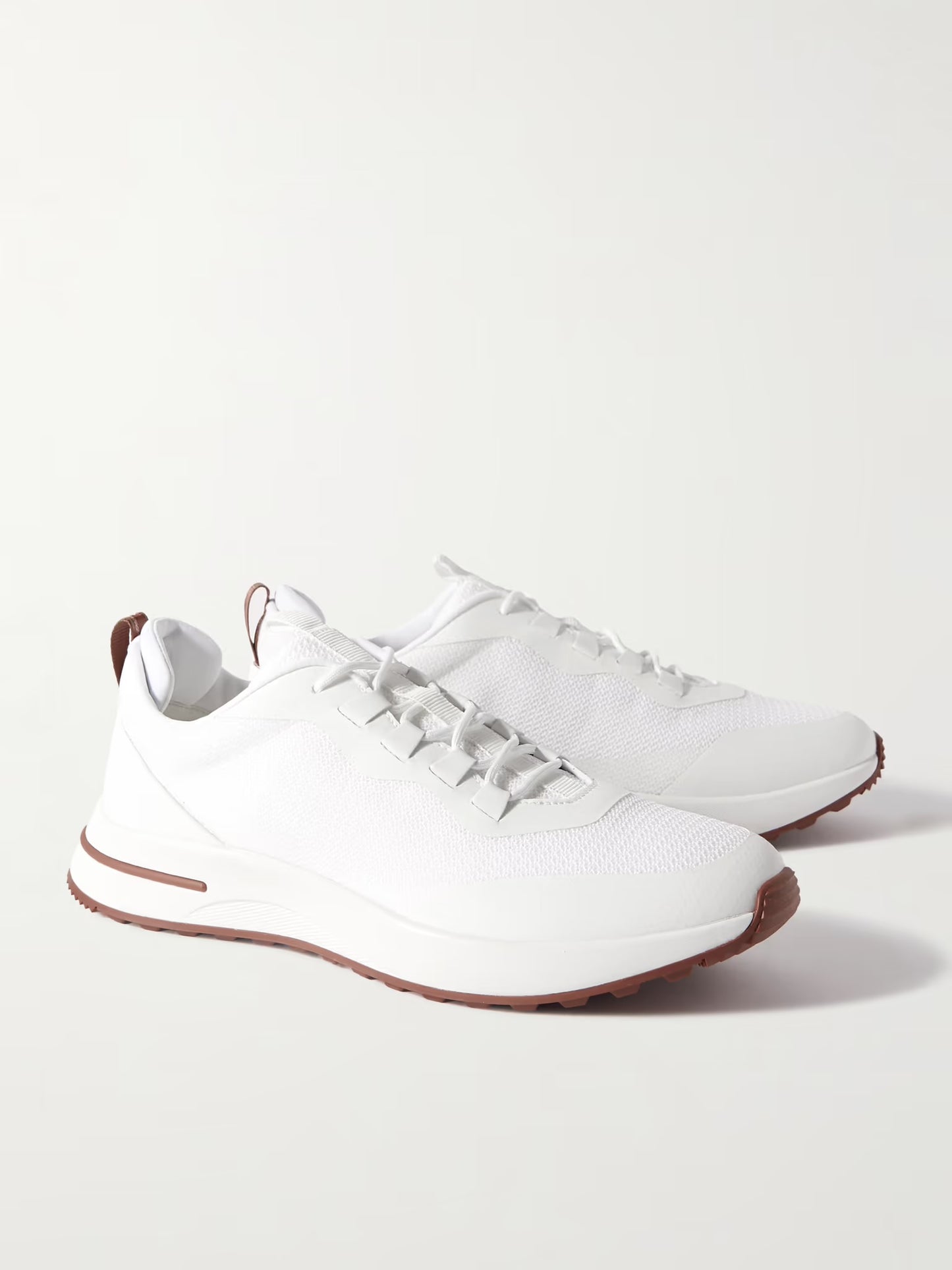 LORO PIANA
Weekend Walk Leather-Trimmed Mesh Sneakers